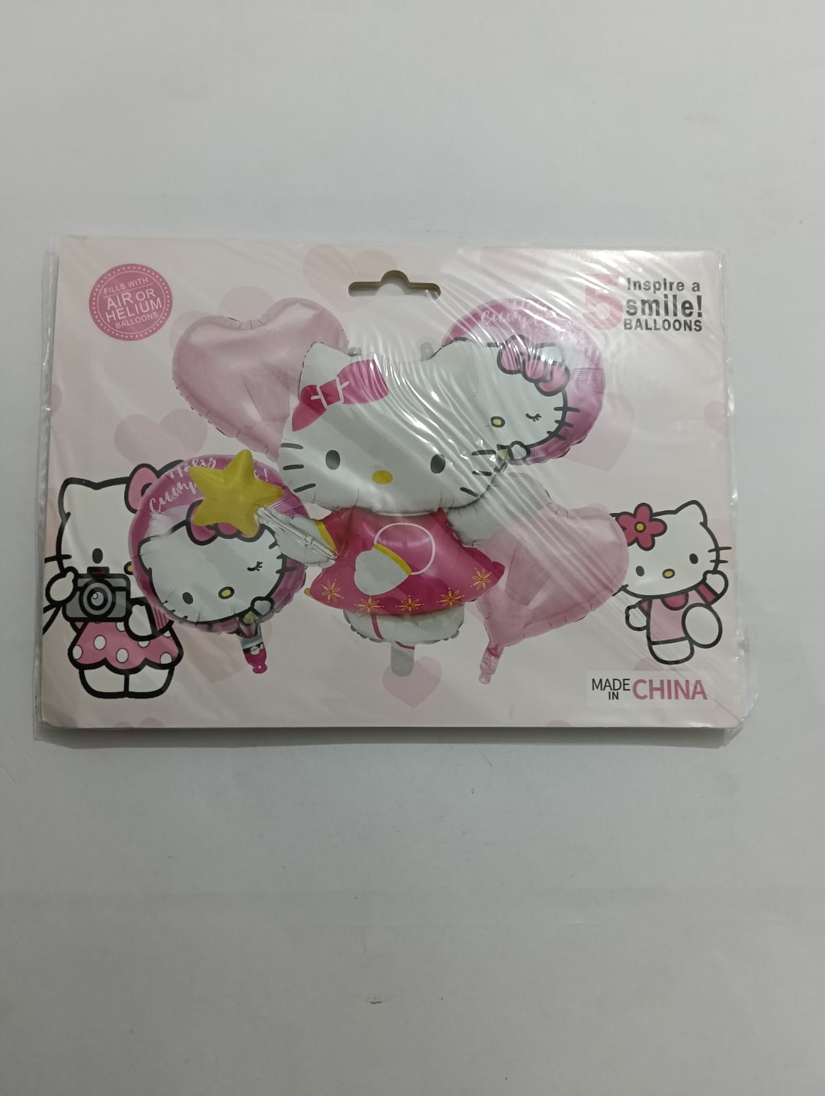 KITTY SET 5 GLOBOS METÁLICOS