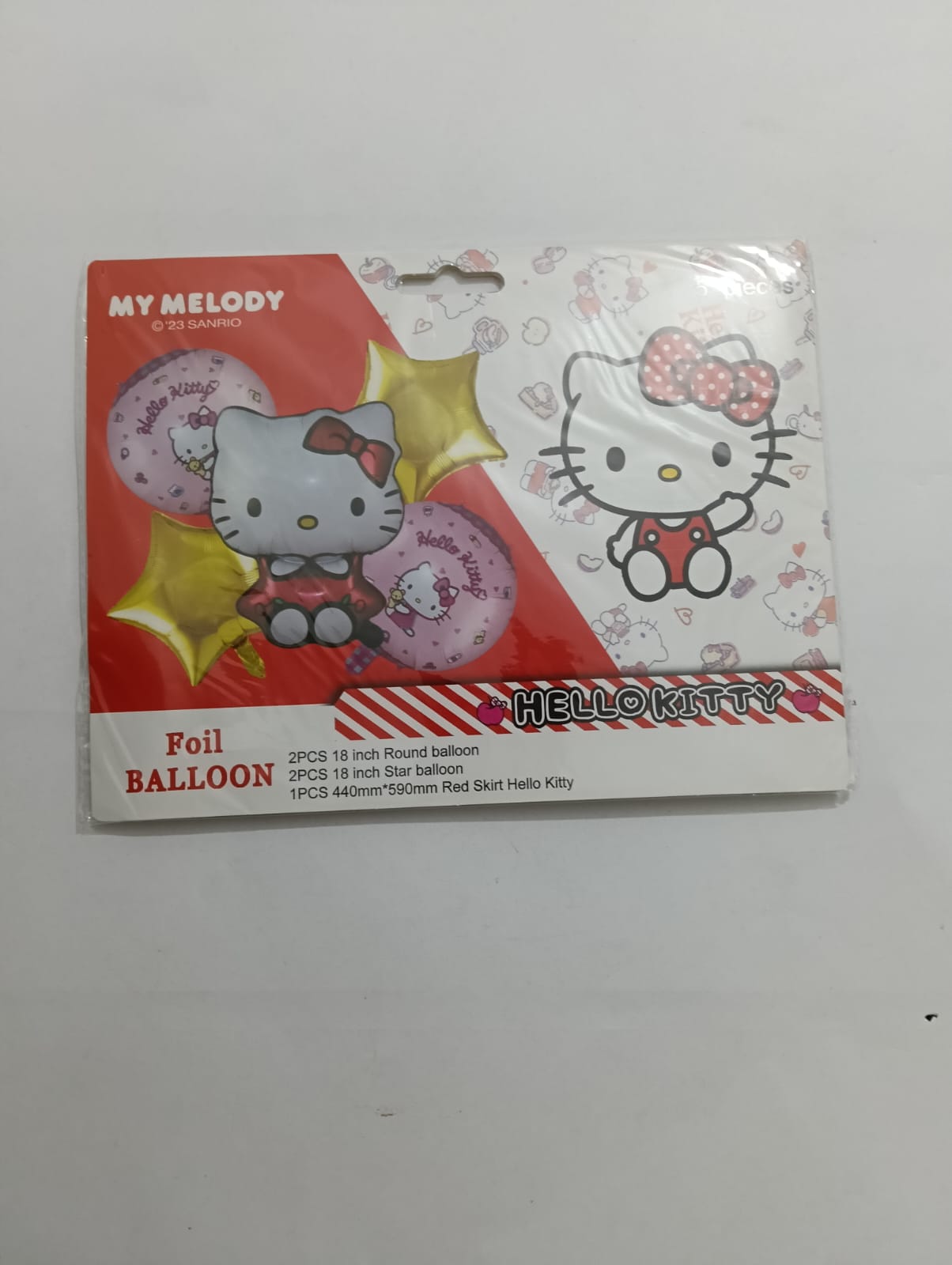 KITTY SET 5 GLOBOS METÁLICOS