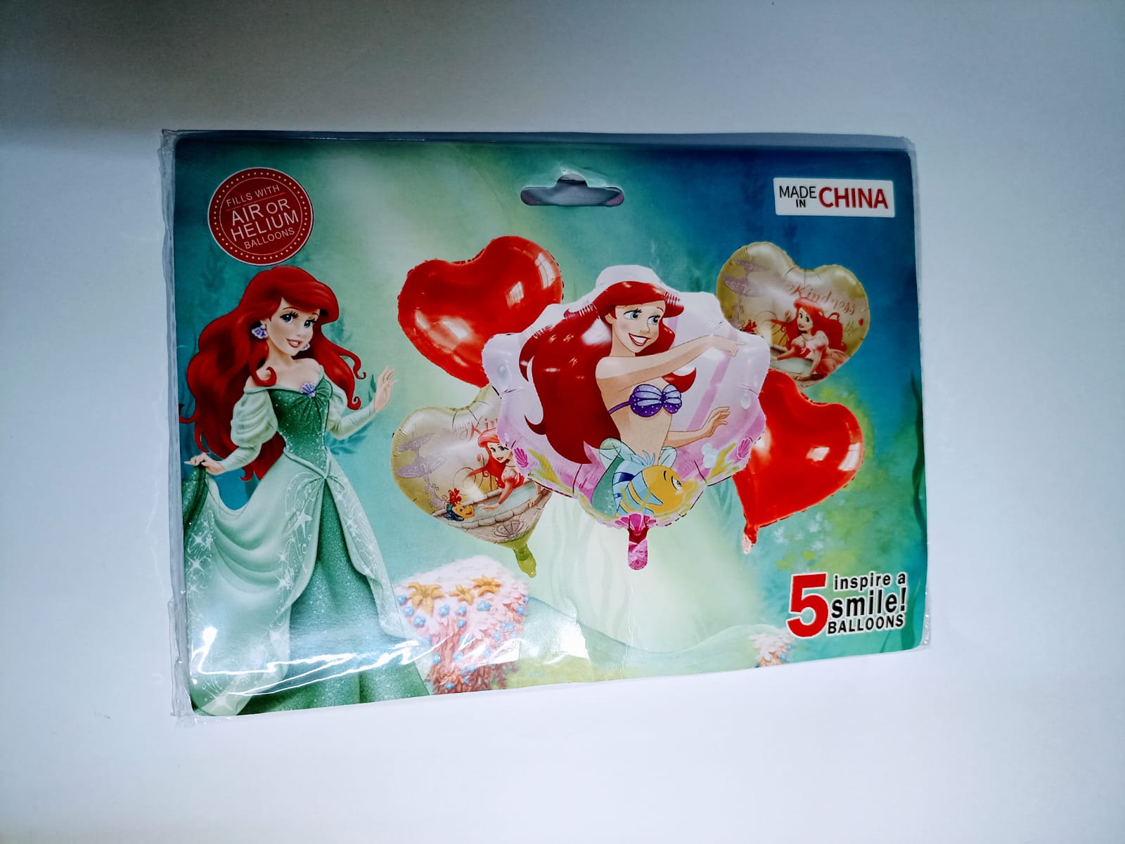 LA SIRENITA SET DE 5 GLOBOS METÁLICOS