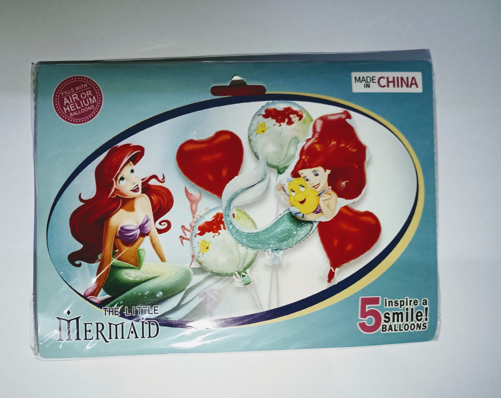LA SIRENITA SET DE 5 GLOBOS METÁLICOS