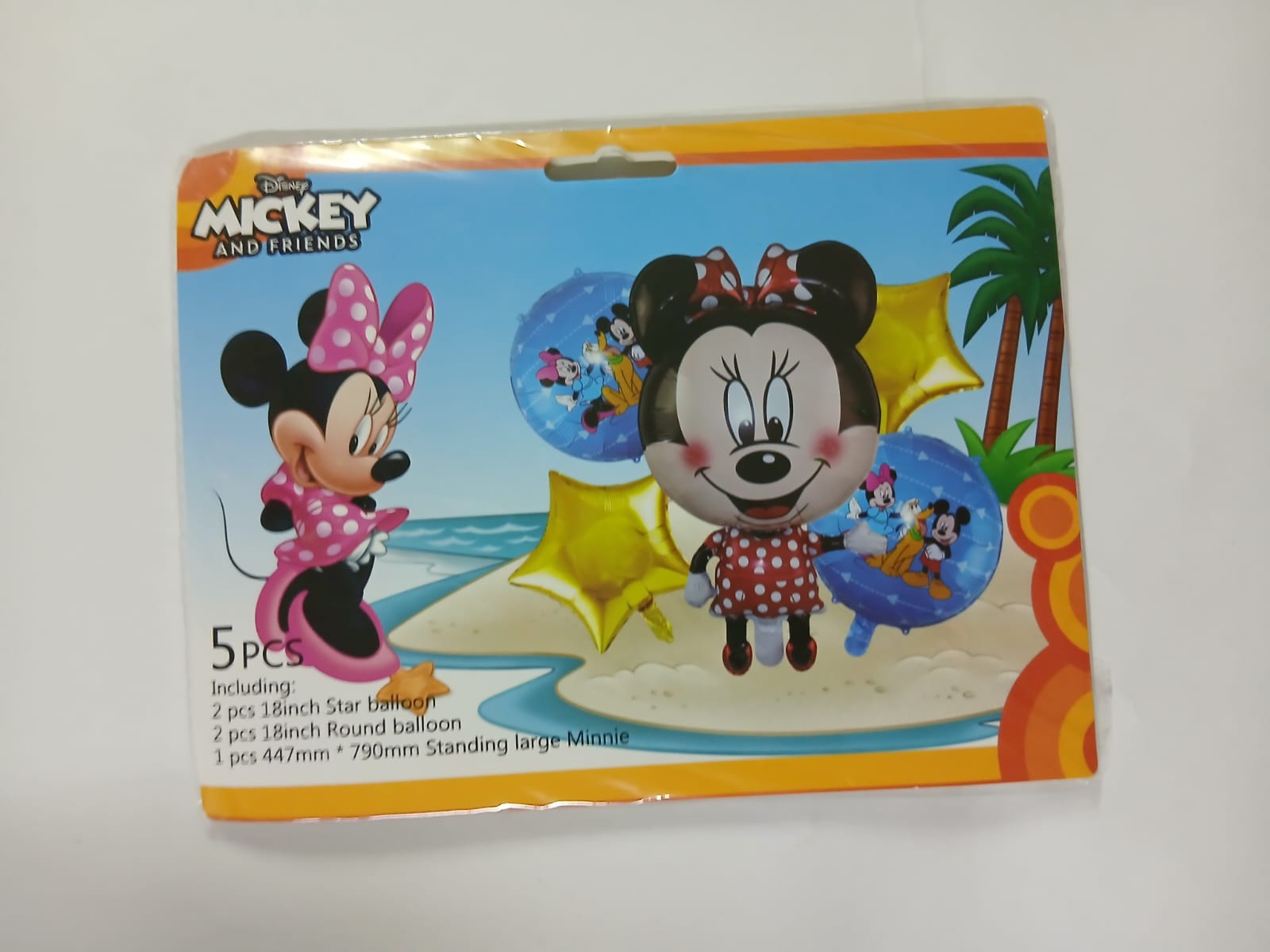 MINNIE SET DE 5 GLOBOS METÁLICOS