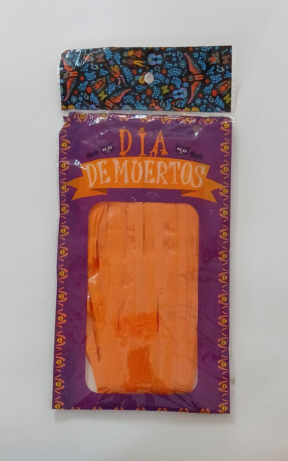 CORTINA LLUVIA DIA DE MUERTOS NARANJA