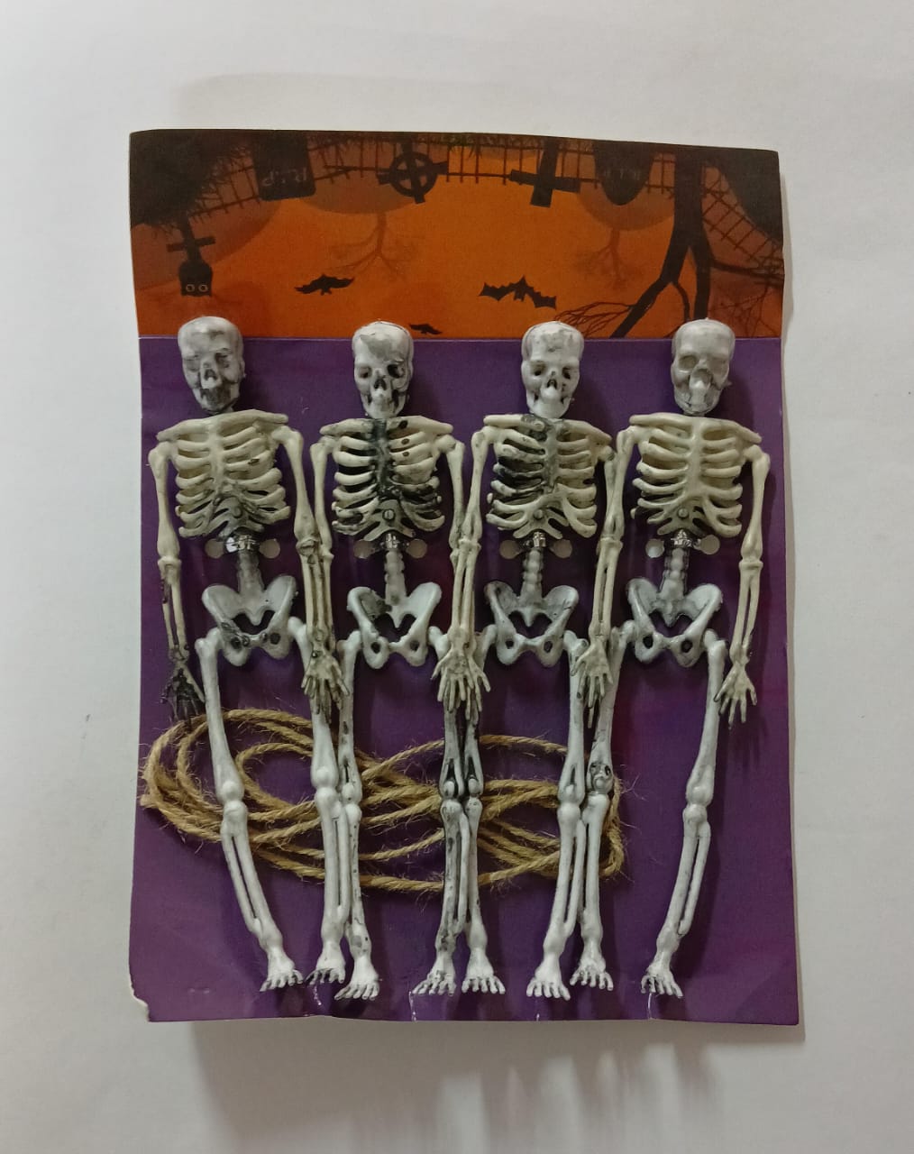 ESQUELETO DECORATIVO HALLOWEEN 4PZA