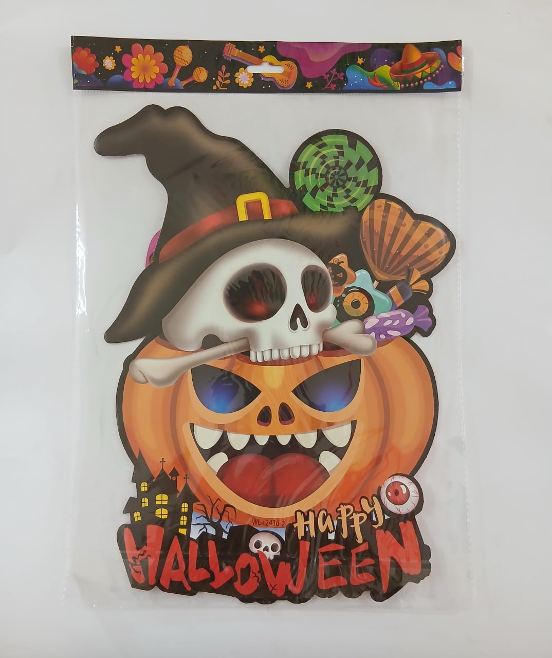 CARTON GRANDE HALLOWEEN CALABAZA CALAVERA