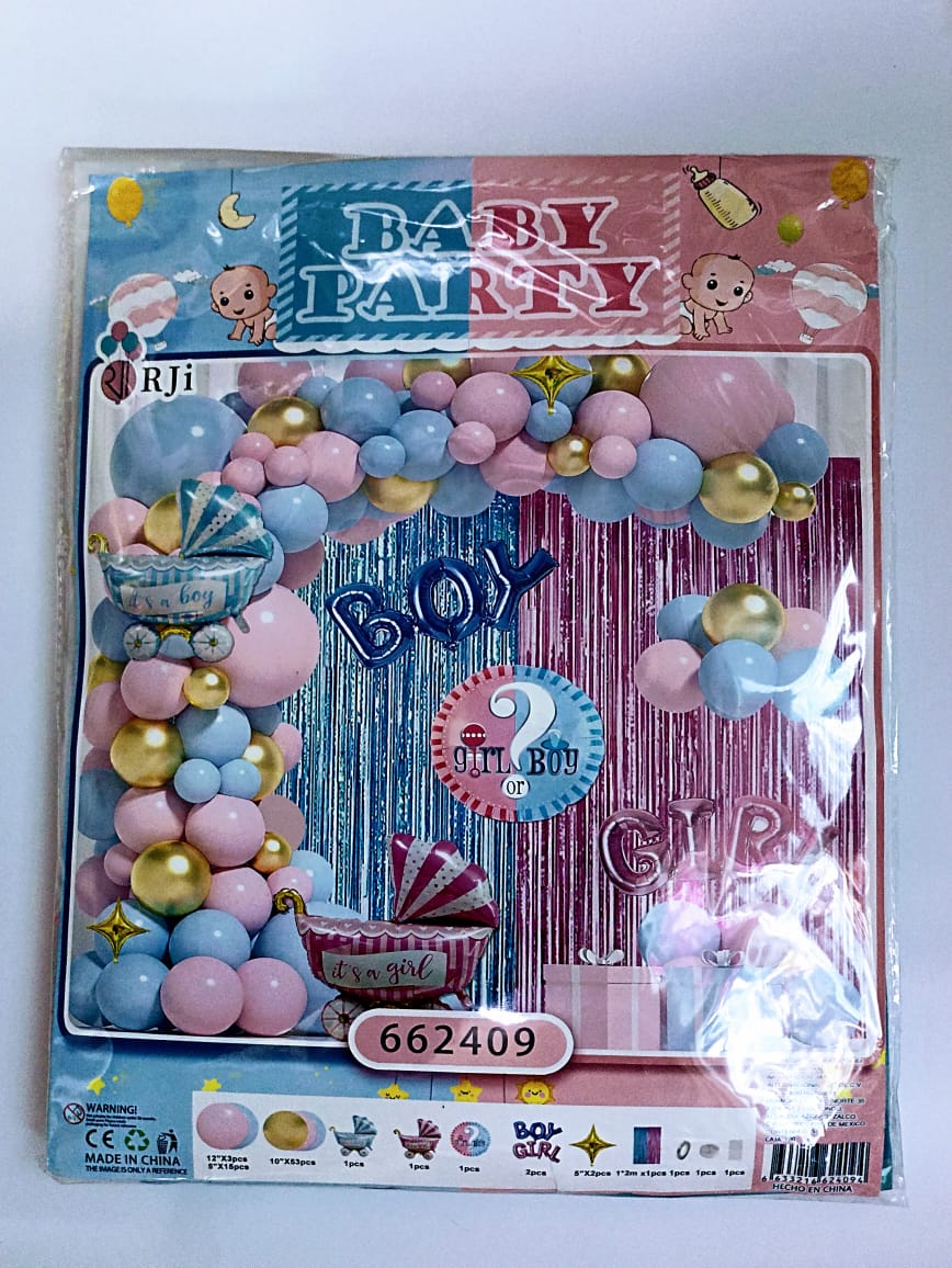 REVELACIÓN ARCO COMPLETO (ROSA PASTEL, AZUL PASTEL)