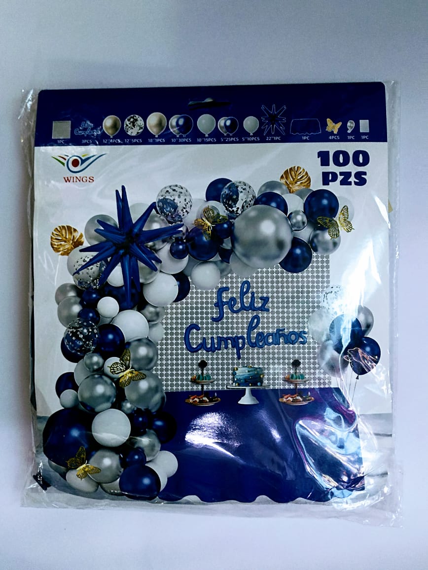 ARCO COMPLETO (PLATA, BLANCO, AZUL REY)