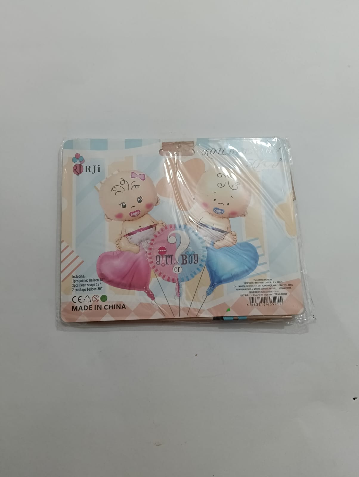 REVELACIÓN DE SEXO SET 5 GLOBOS METÁLICOS