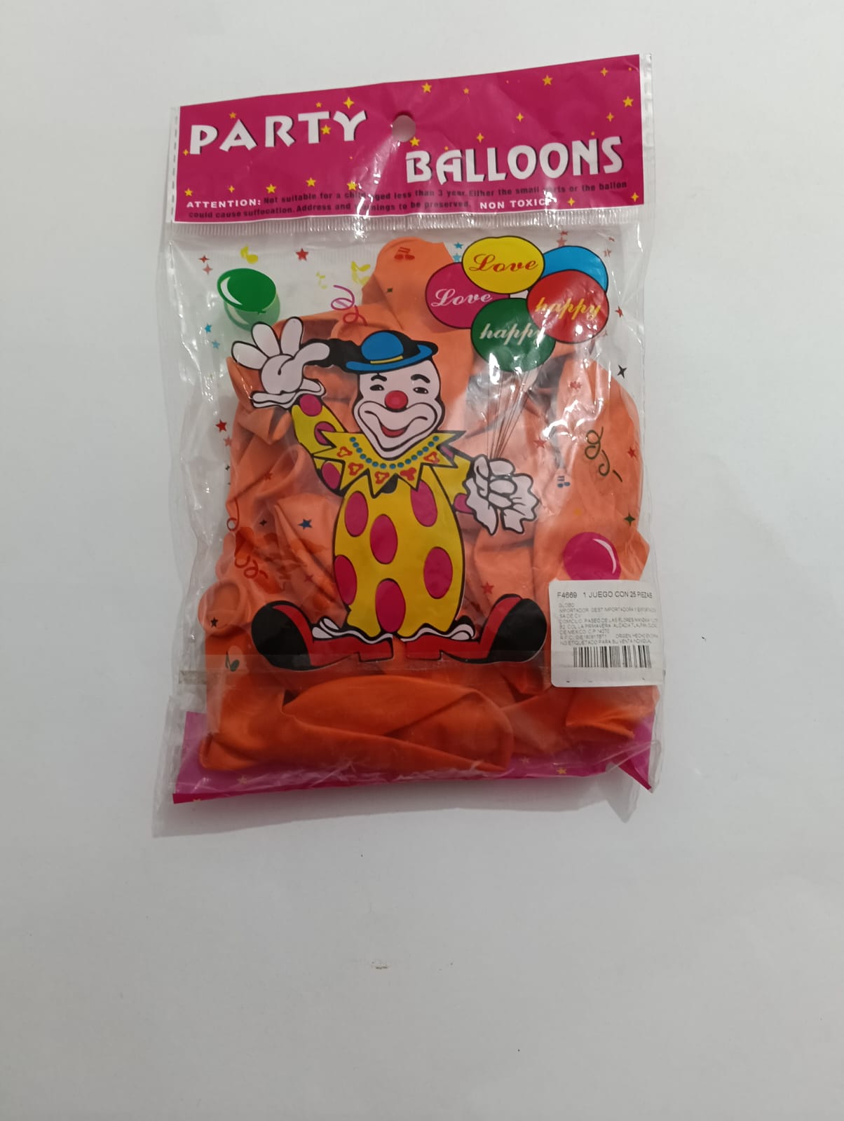 GLOBO BALLOONS #12 NARANJA 12 PZAS