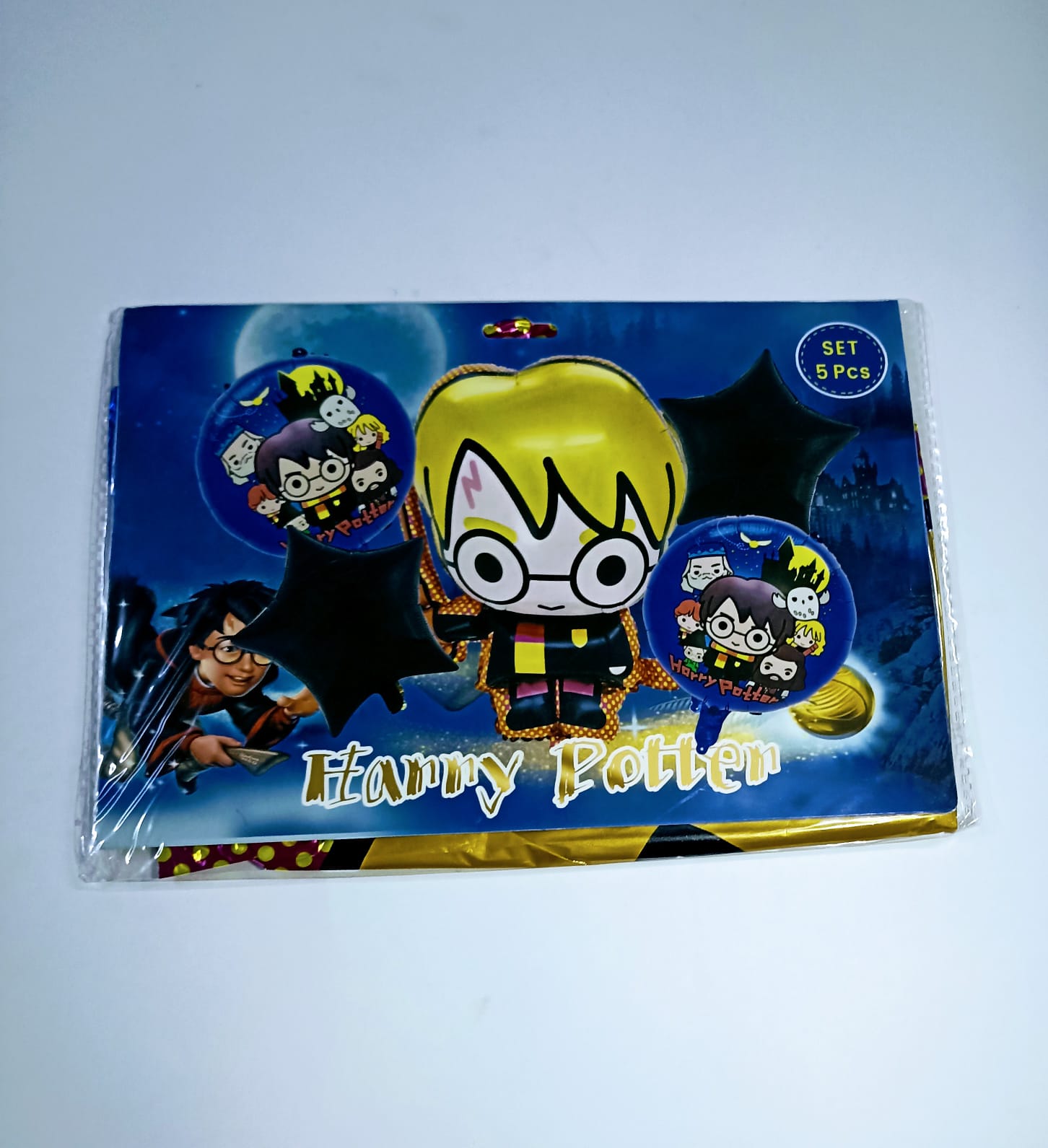 HARRY POTTER SET 5 GLOBOS METÁLICOS