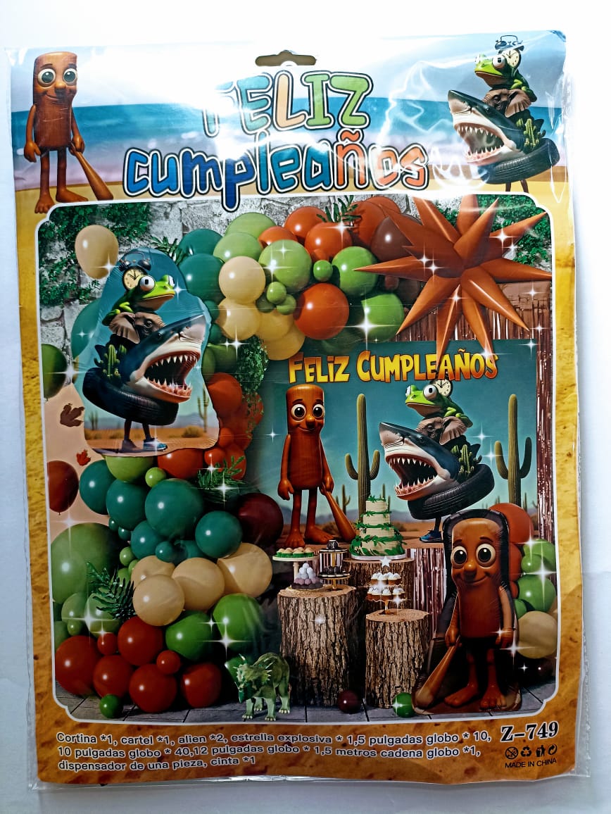 ARCO COMPLETO PERSONAJE TRALALEROS (VERDE,CAFE,BEIGE)