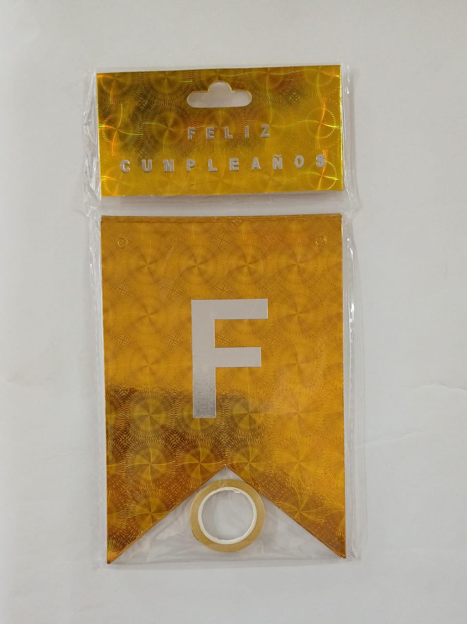 GOLD HOLOGRAPHIC HAPPY BIRTHDAY SIGN